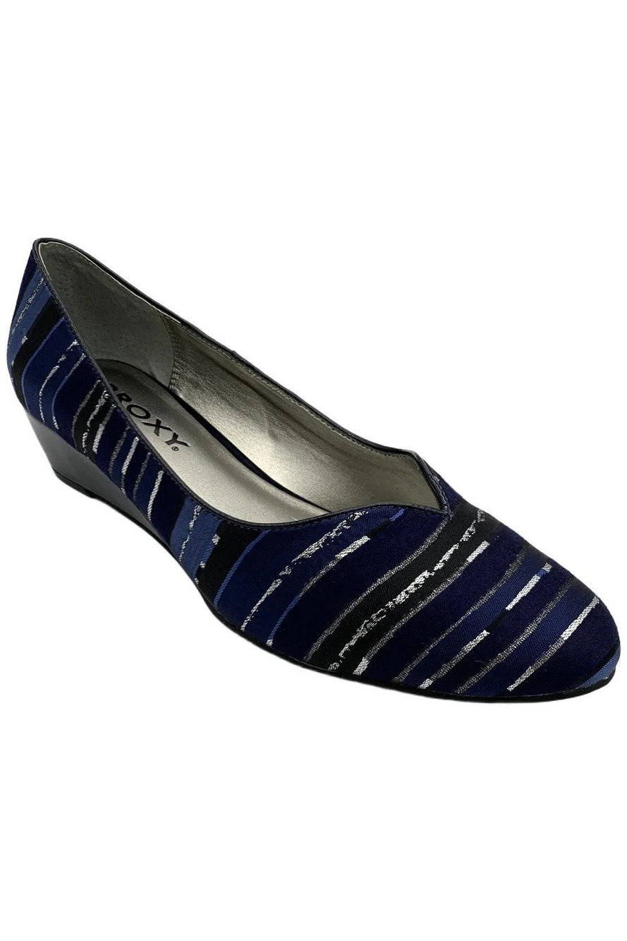 Proxy Women's Emastine Pump Heels Navy/Silver/Multi/Stripe - Medium